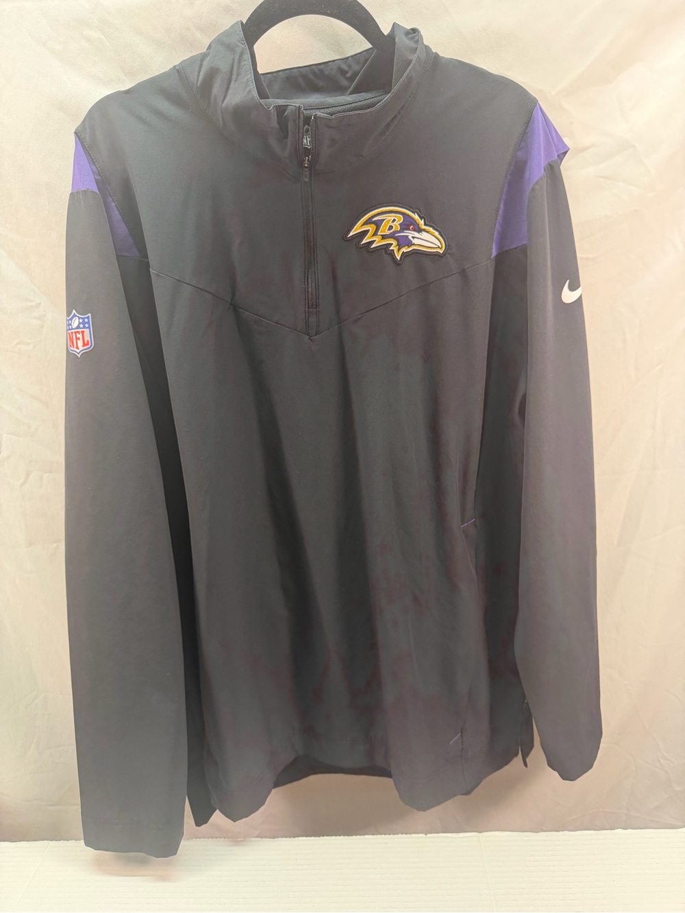 Nike Baltimore Ravens Men's Black & Purple Pullover Jacket Size XL
